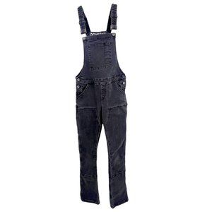 Dovetail Workwear Freshley Overalls Black Thermal Denim Size 4